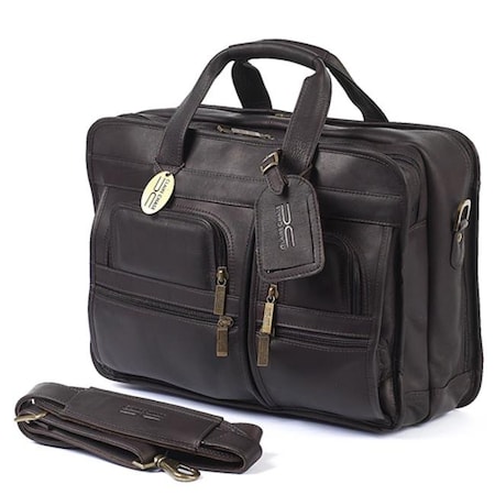 Claire Chase Claire Chase 151E-cafe Executive Computer Briefcase - Cafe 844739026845